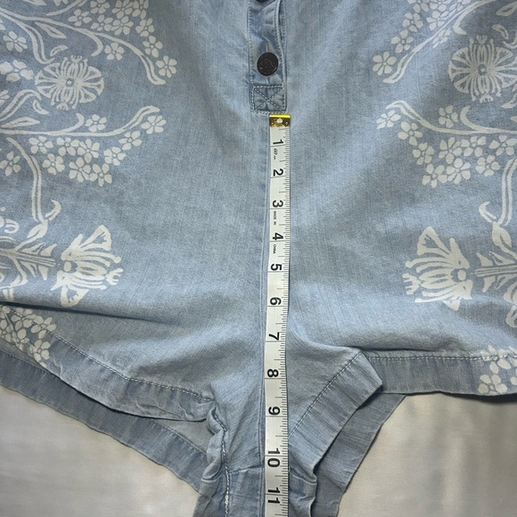 FREE PEOPLE  Short Sleeve Button-Up One Piece Denim Romper, Women’s Size XS - Picture 10 of 15